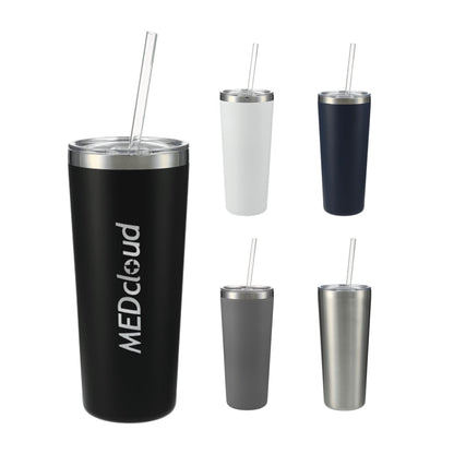 Front View of Black Thor Copper Vacuum Insulated Tumbler 22oz