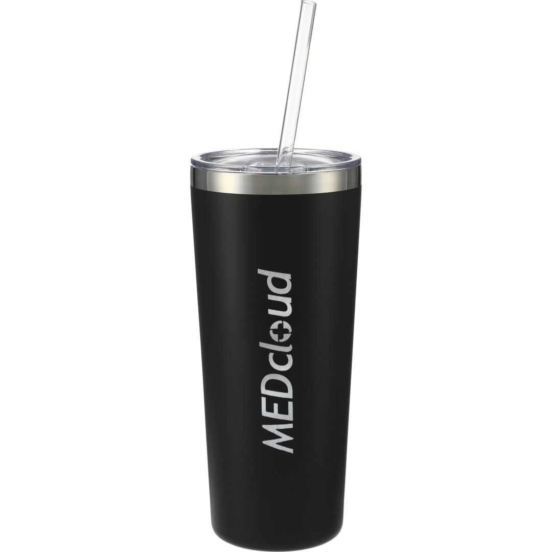 Front View of Black Thor Copper Vacuum Insulated Tumbler 22oz