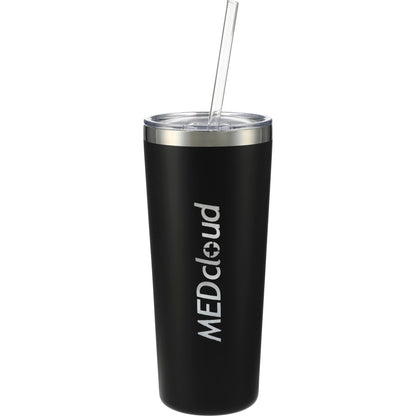Front View of Black Thor Copper Vacuum Insulated Tumbler 22oz