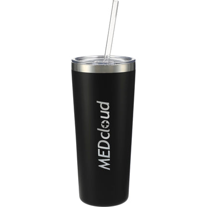 Front View of Black Thor Copper Vacuum Insulated Tumbler 22oz