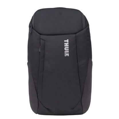 Front View of Black Thule Accent Recycled 15" Computer Backpack 20L plain