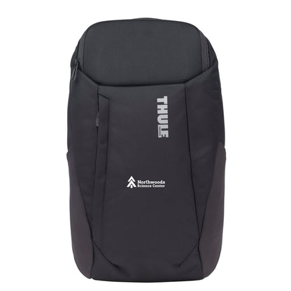 Front View of Black Thule Accent Recycled 15" Computer Backpack 20L