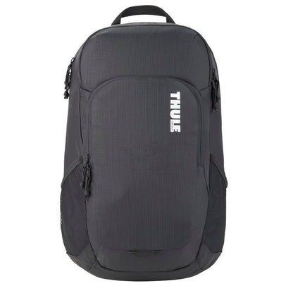 Front View of Black Thule Achiever 15" Computer Backpack plain