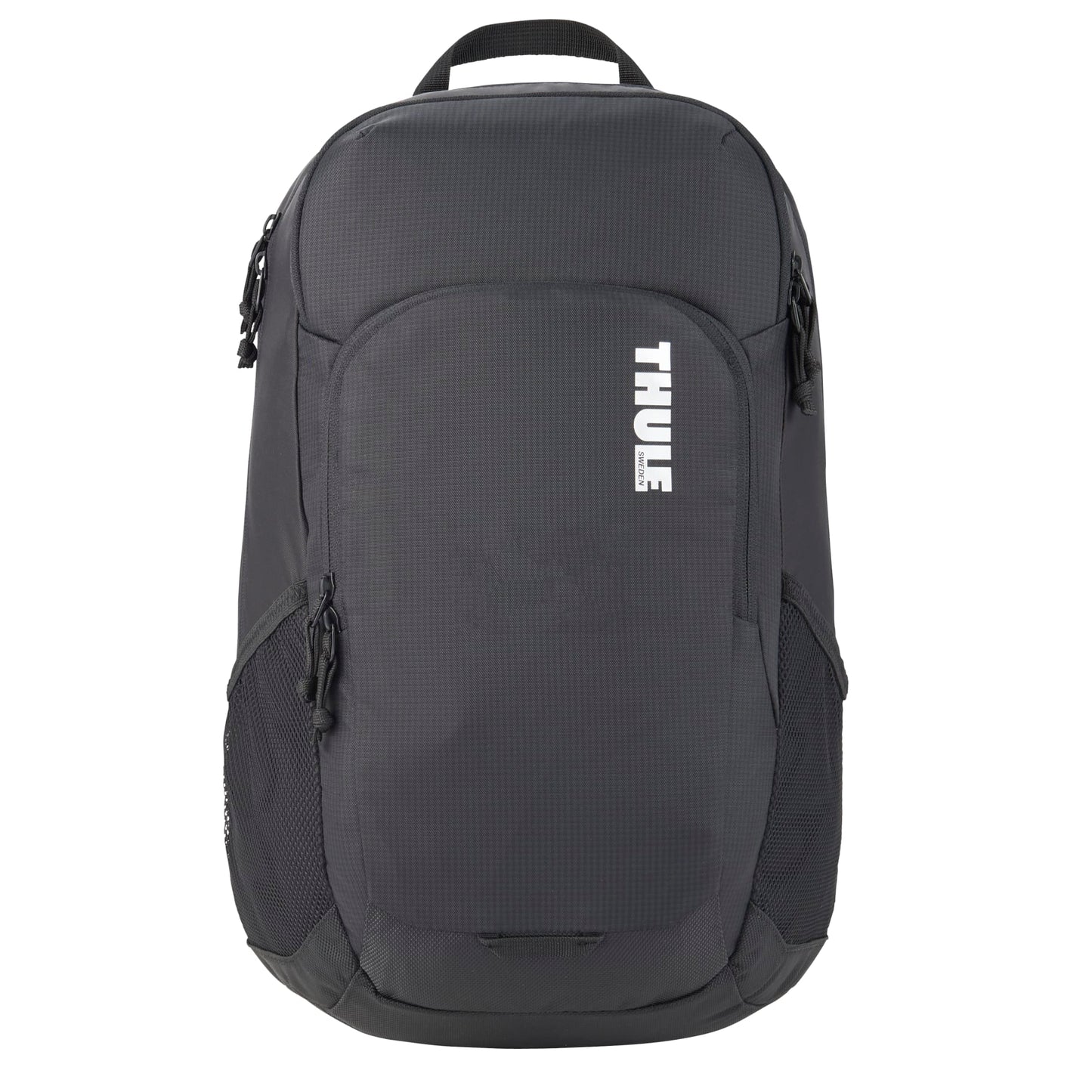 Front View of Black Thule Achiever 15" Computer Backpack plain