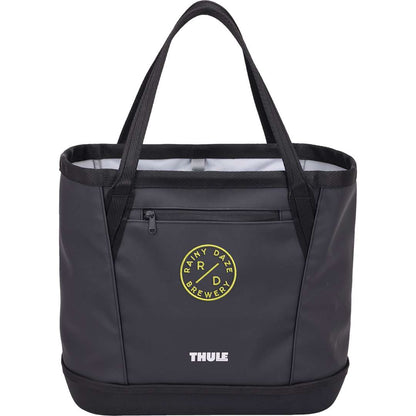 Front View of Black Thule Chasm Gear Tote 30L