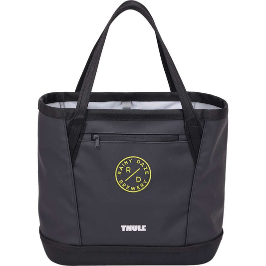 Front View of Black Thule Chasm Gear Tote 30L