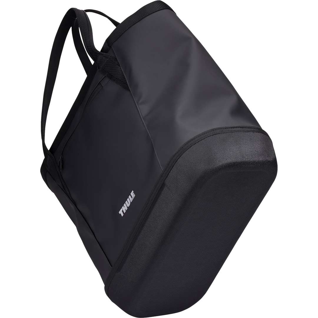 Front View of Black Thule Chasm Gear Tote 30L