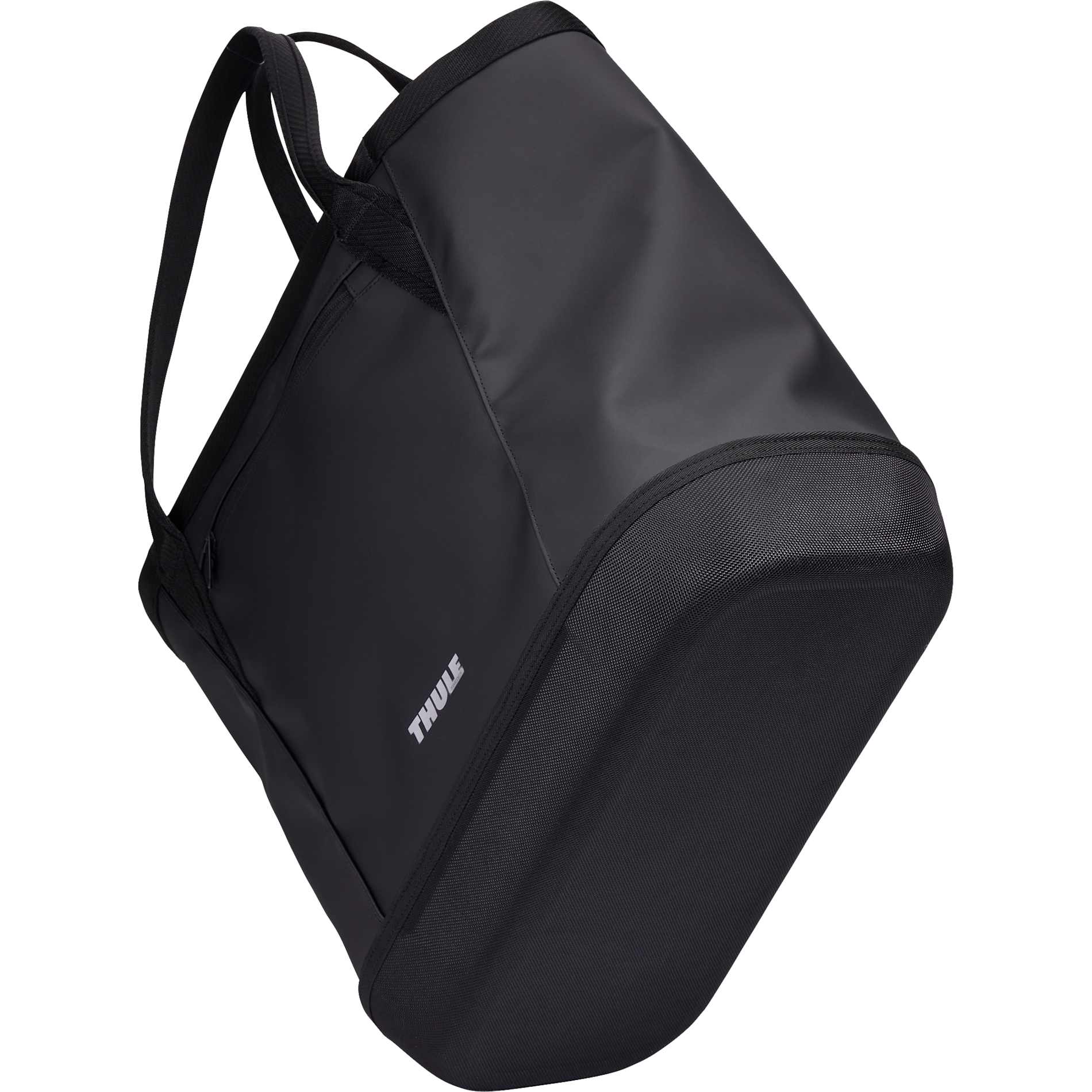 Front View of Black Thule Chasm Gear Tote 30L