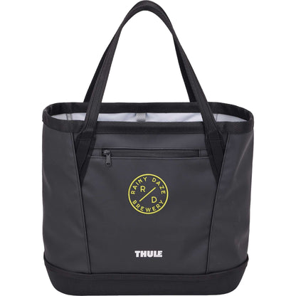 Front View of Black Thule Chasm Gear Tote 30L