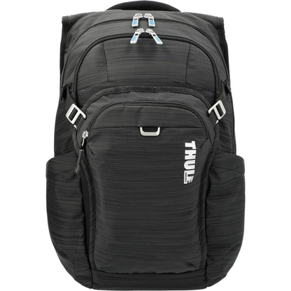 Front View of Black Thule Construct 16" Computer Backpack 24L plain