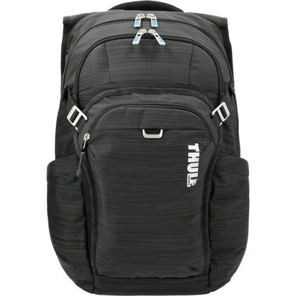 Front View of Black Thule Construct 16" Computer Backpack 24L plain