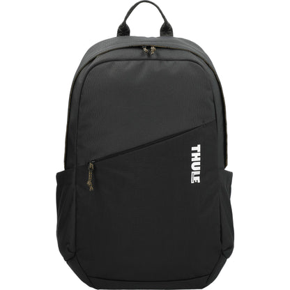 Front View of Black Thule Heritage Notus 16" Computer Backpack 20L plain