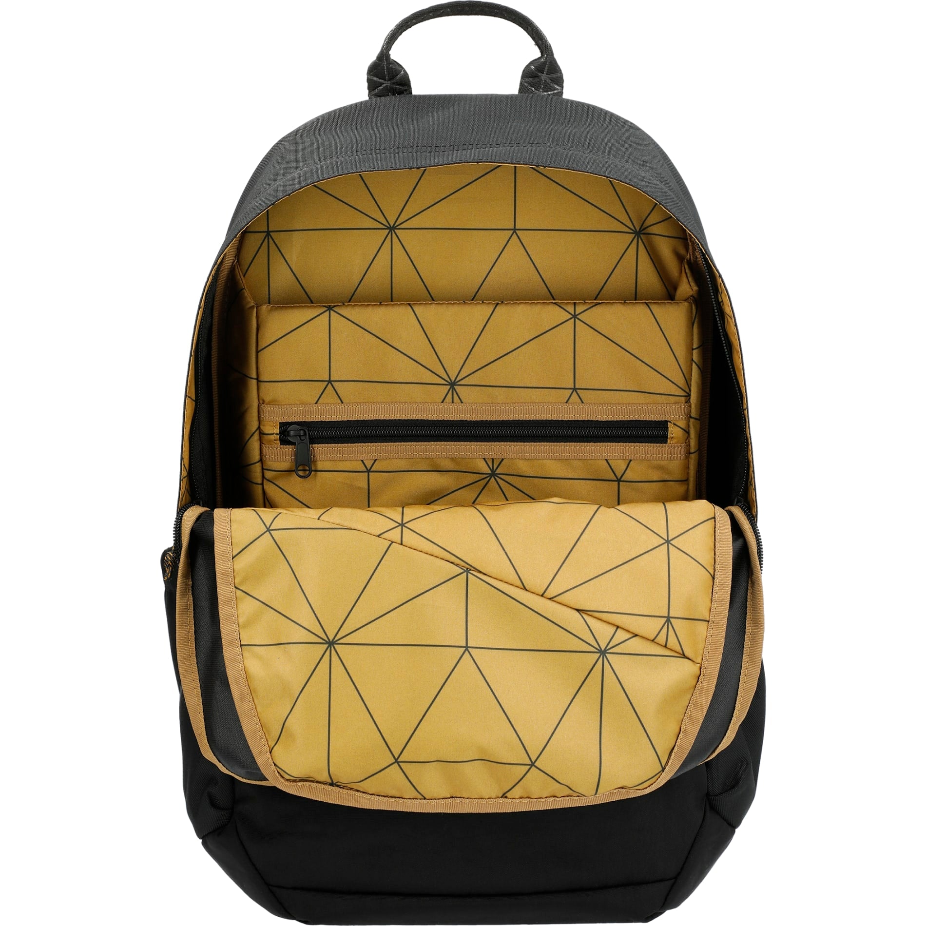 Front View of Black Thule Heritage Notus 16" Computer Backpack 20L