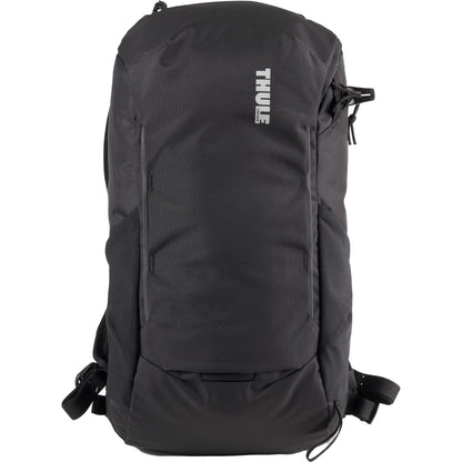 Front View of Black Thule Recycled All Trail 18L 15" Laptop Backpack plain