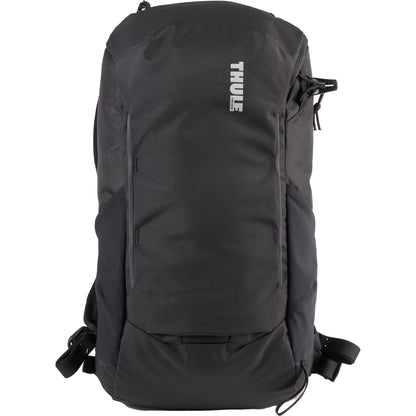 Front View of Black Thule Recycled All Trail 18L 15" Laptop Backpack plain
