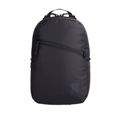 Front View of Black Topo Designs Recycled Light Pack Laptop Backpack plain