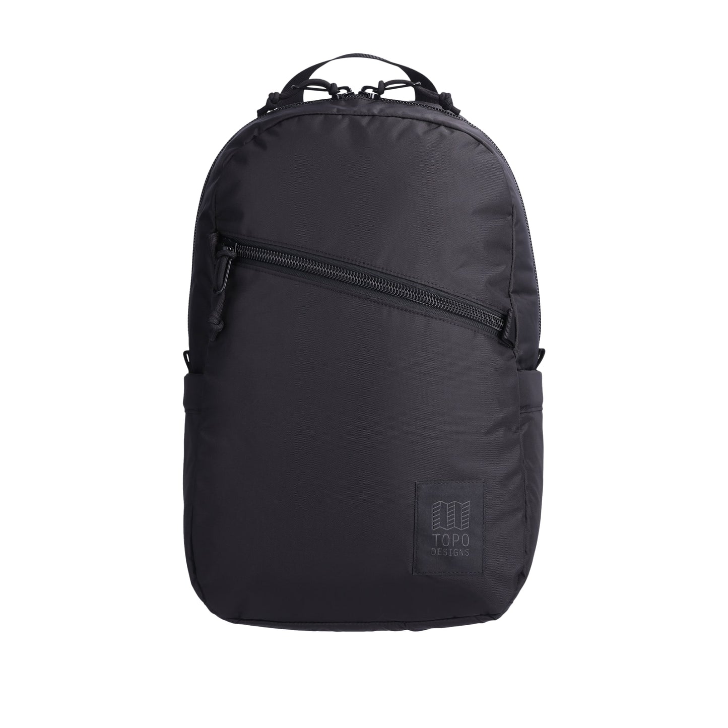 Front View of Black Topo Designs Recycled Light Pack Laptop Backpack plain