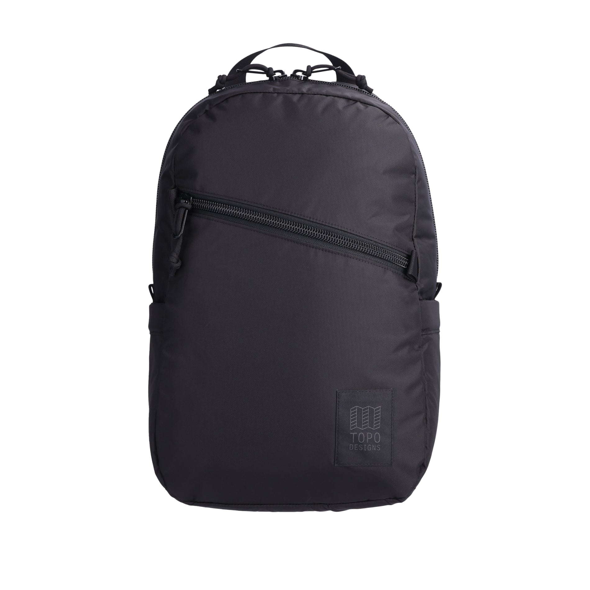 Front View of Black Topo Designs Recycled Light Pack Laptop Backpack plain