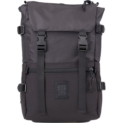 Front View of Black Topo Designs Recycled Rover 15" Laptop Backpack plain
