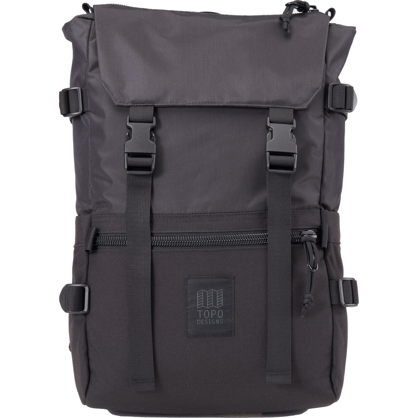 Front View of Black Topo Designs Recycled Rover 15" Laptop Backpack plain