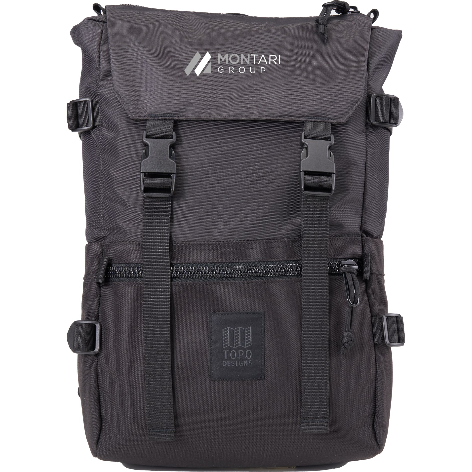 Front View of Black Topo Designs Recycled Rover 15" Laptop Backpack