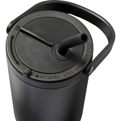 Front View of Black Trinity Recycled Straw Leak proof Tumbler 30oz