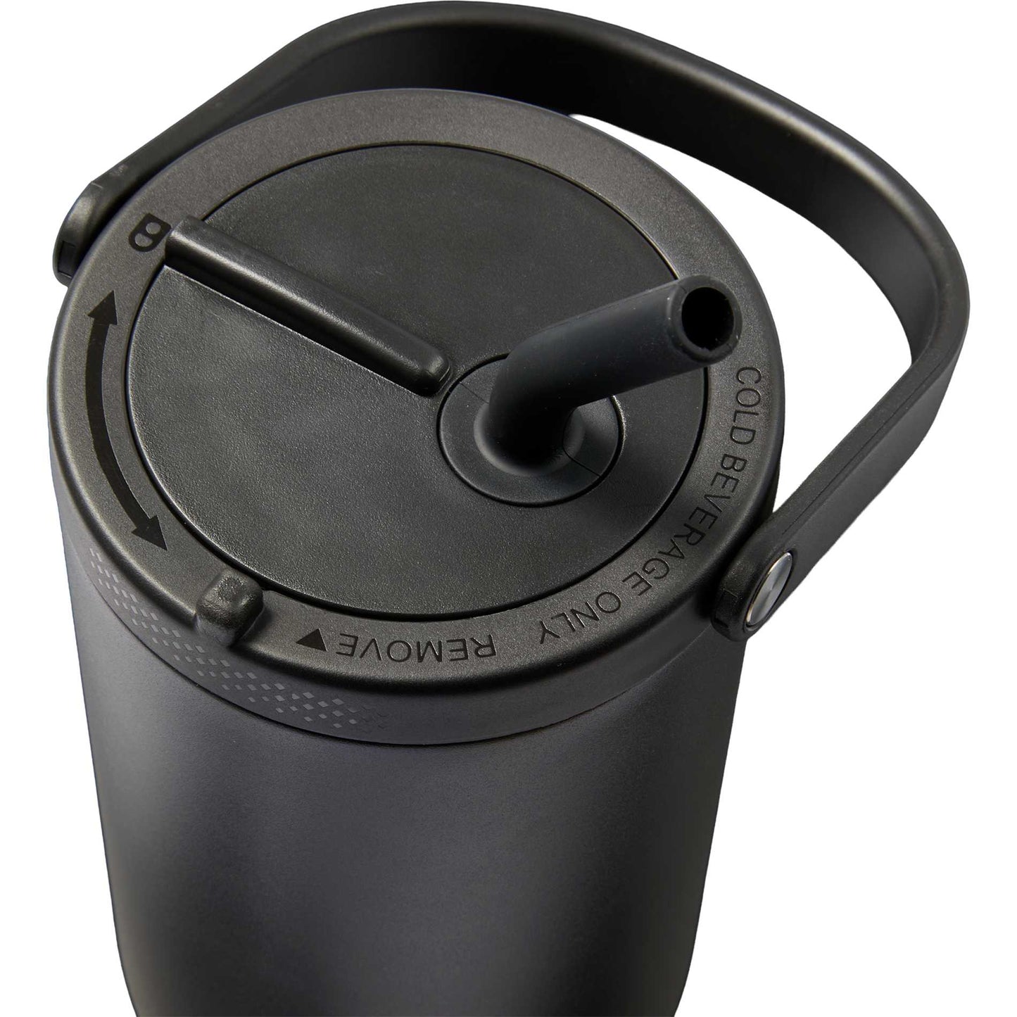 Front View of Black Trinity Recycled Straw Leak proof Tumbler 30oz