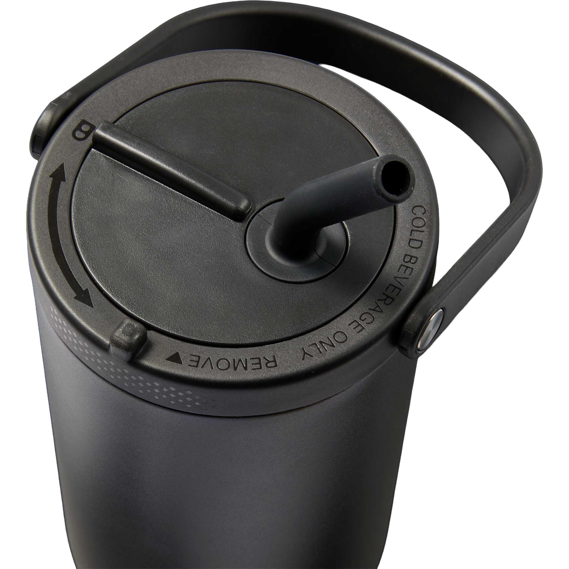 Front View of Black Trinity Recycled Straw Leak proof Tumbler 30oz