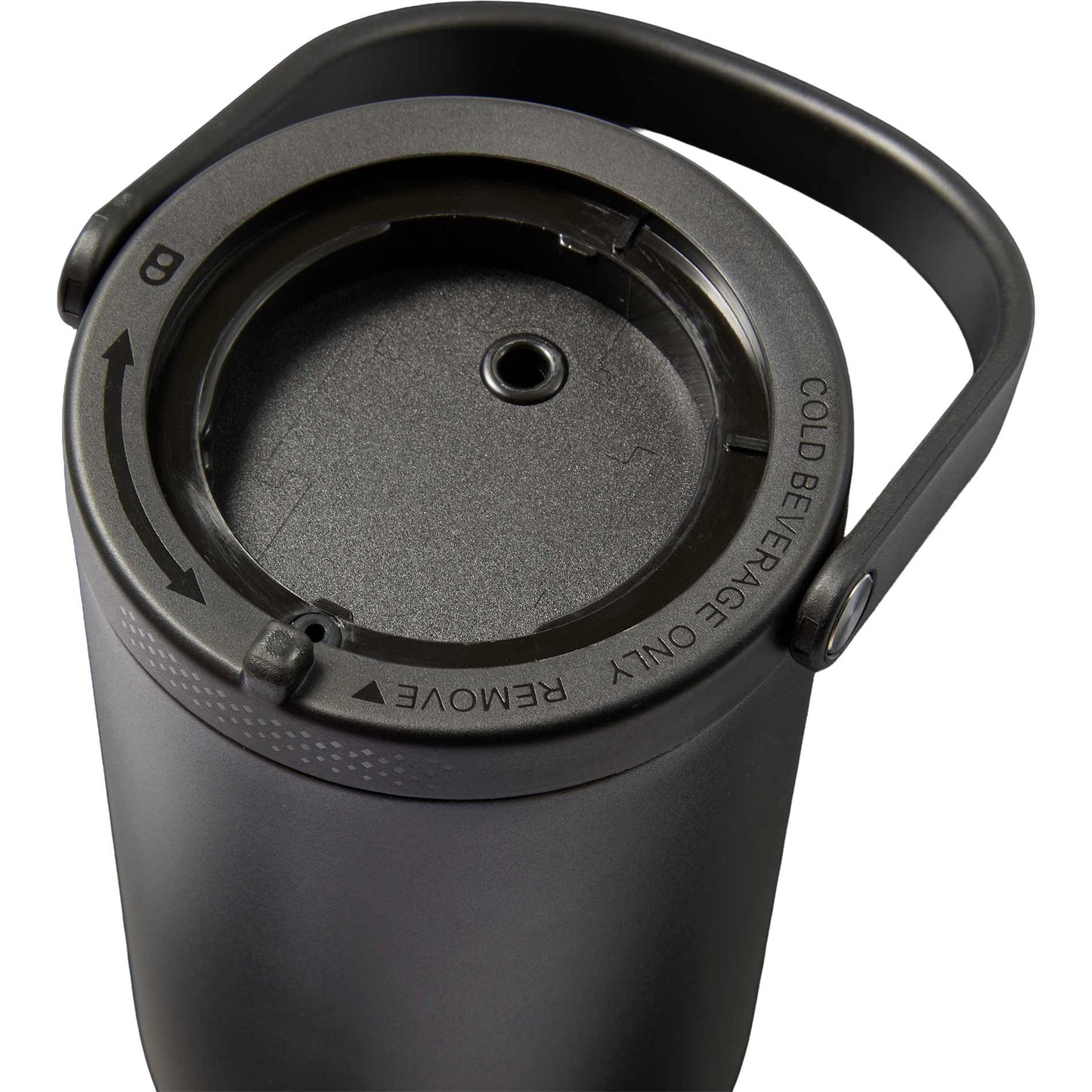 Front View of Black Trinity Recycled Straw Leak proof Tumbler 30oz