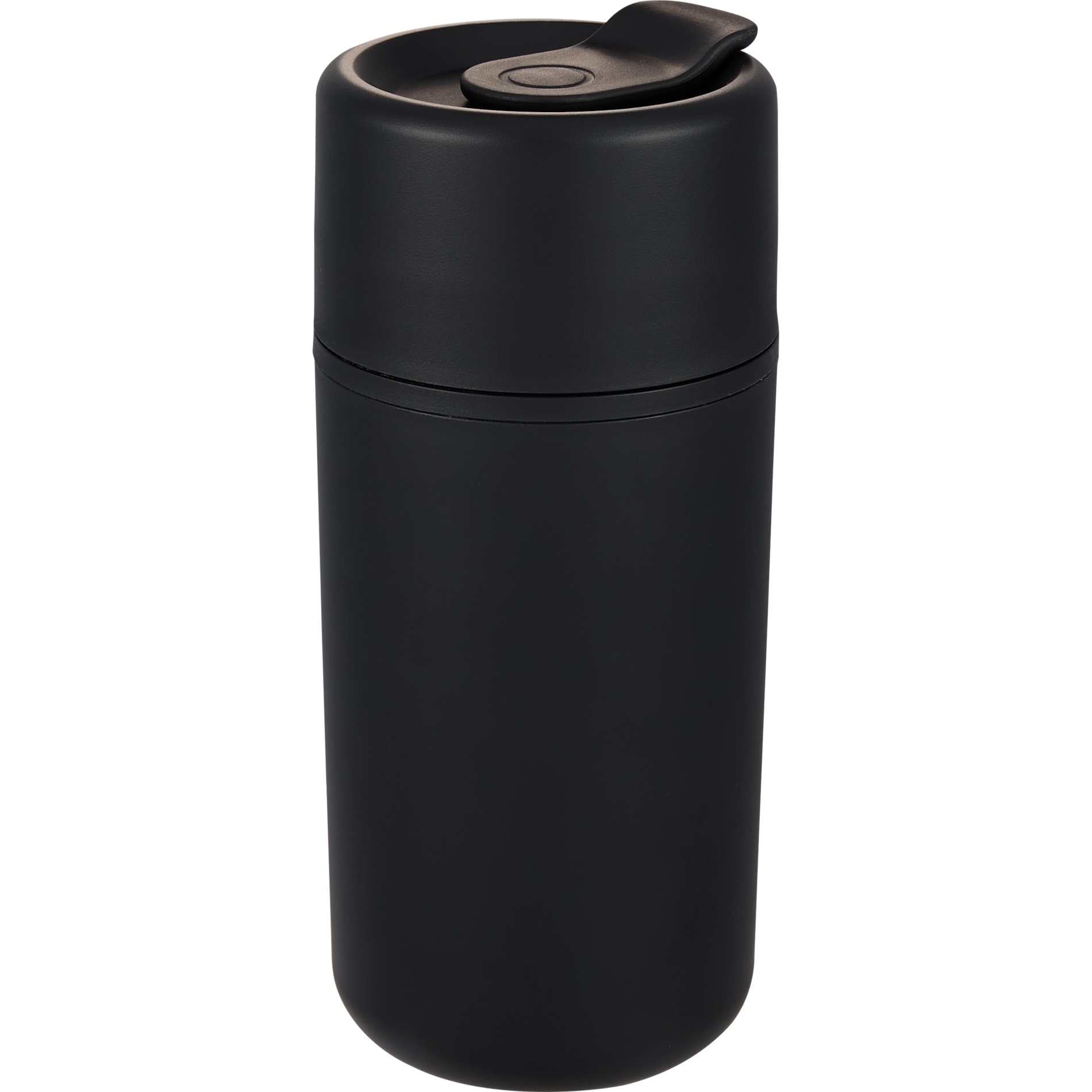 Front View of Black Urban 16oz Recycled Tumbler plain