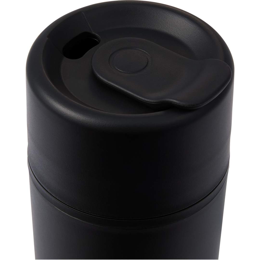 Front View of Black Urban 16oz Recycled Tumbler plain