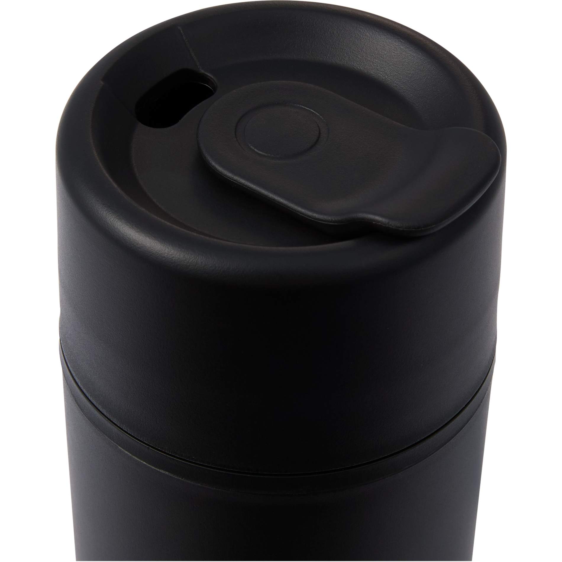Front View of Black Urban 16oz Recycled Tumbler plain