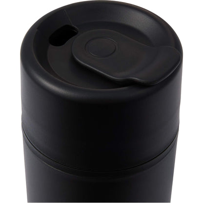 Front View of Black Urban 16oz Recycled Tumbler plain
