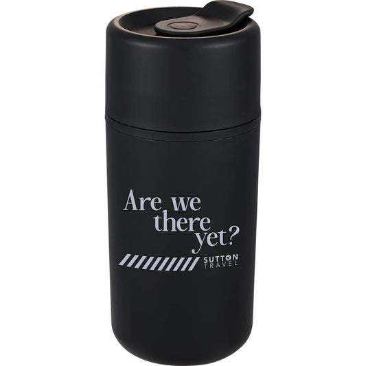 Front View of Black Urban 16oz Recycled Tumbler