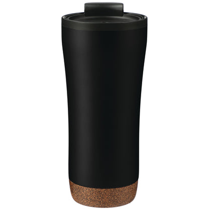 Front View of Black Valhalla 16oz Tumbler With Plastic Inner plain