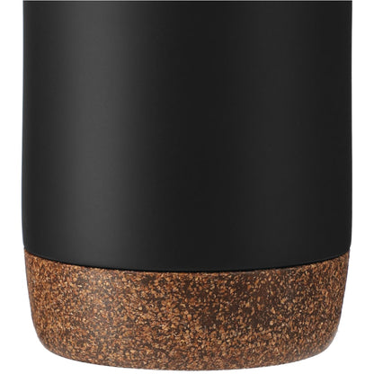Front View of Black Valhalla 16oz Tumbler With Plastic Inner