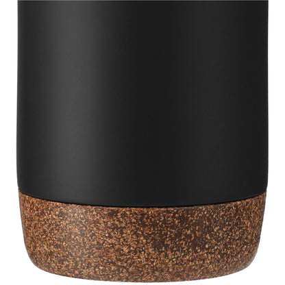 Front View of Black Valhalla 16oz Tumbler With Plastic Inner