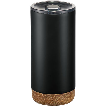 Front View of Black Valhalla Copper Vacuum Insulated Tumbler 16oz plain
