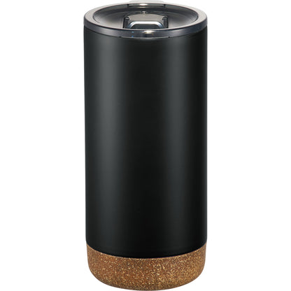 Front View of Black Valhalla Copper Vacuum Insulated Tumbler 16oz plain
