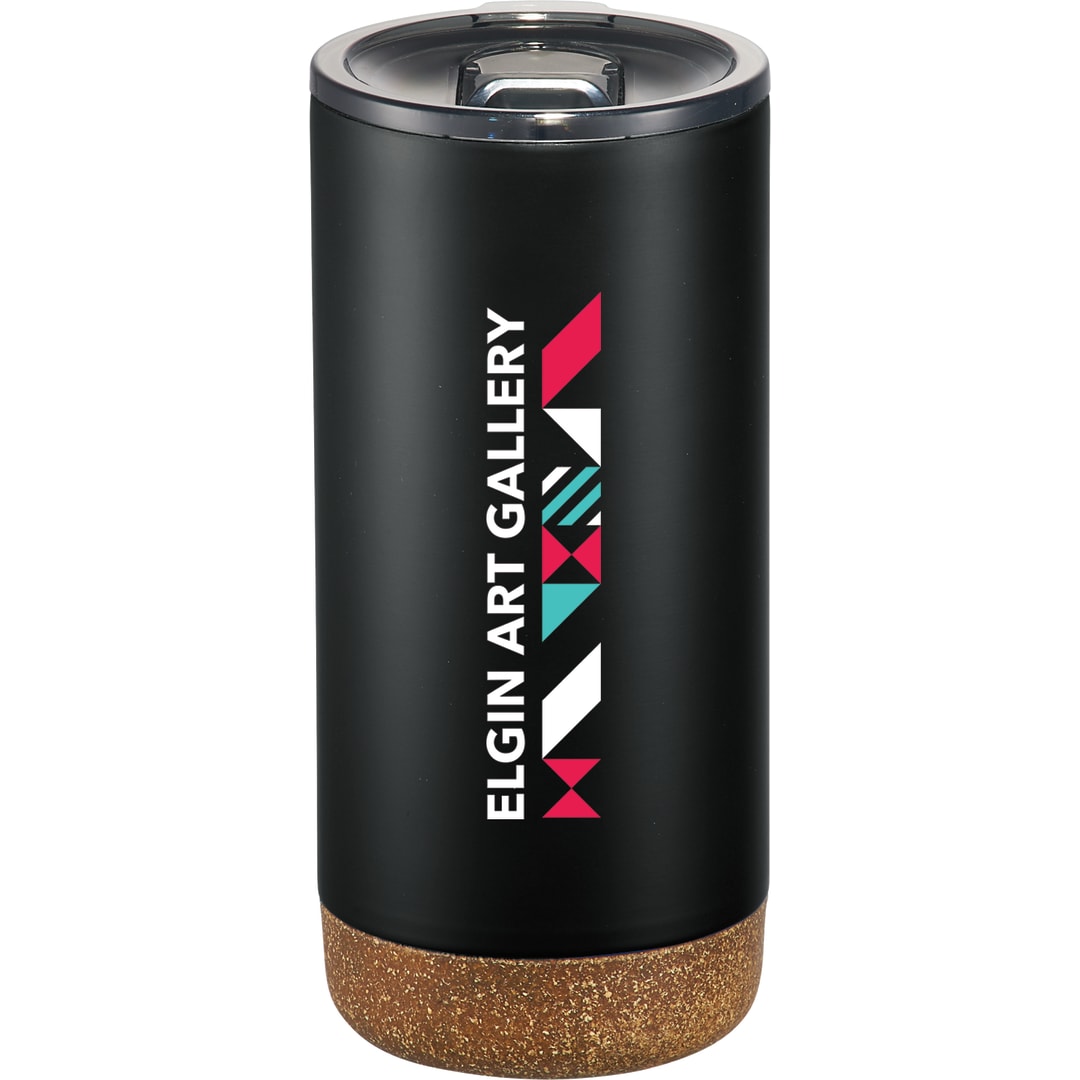 Front View of Black Valhalla Copper Vacuum Insulated Tumbler 16oz