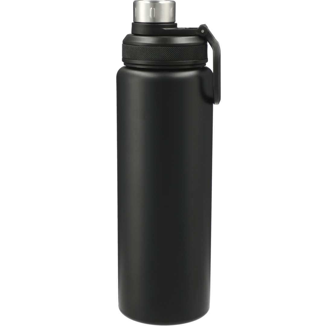 Front View of Black Vasco 32oz Stainless Steel Bottle plain