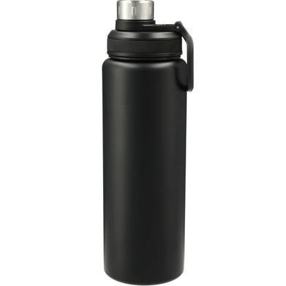 Front View of Black Vasco 32oz Stainless Steel Bottle plain