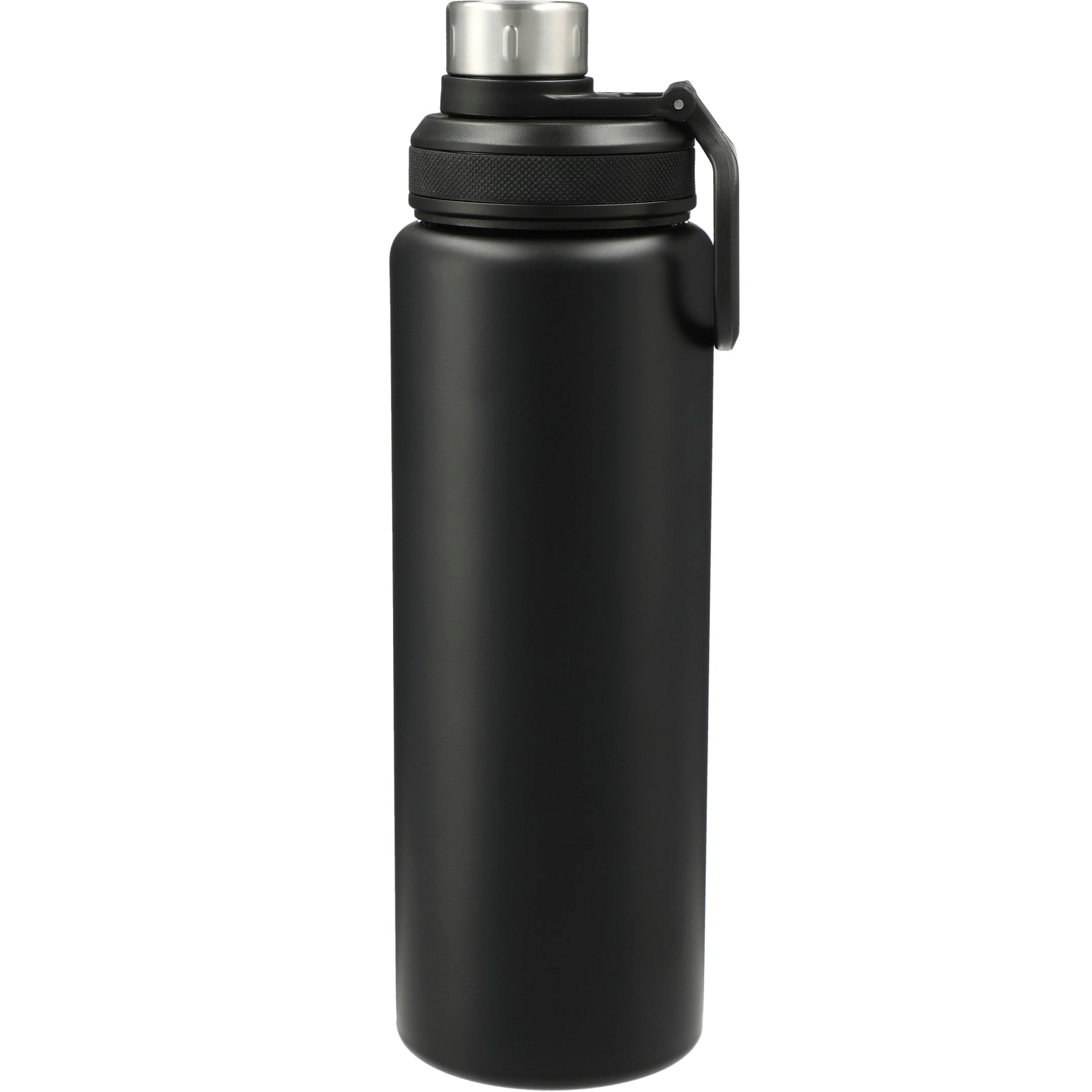 Front View of Black Vasco 32oz Stainless Steel Bottle plain