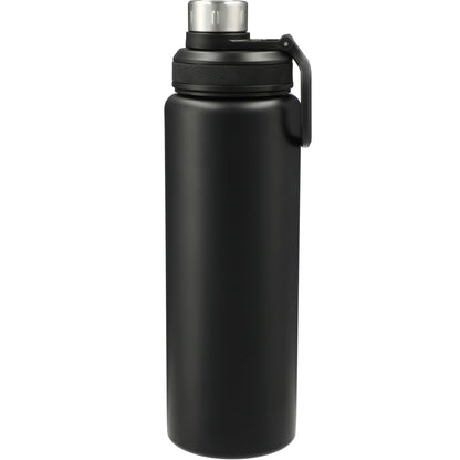 Front View of Black Vasco 32oz Stainless Steel Bottle plain