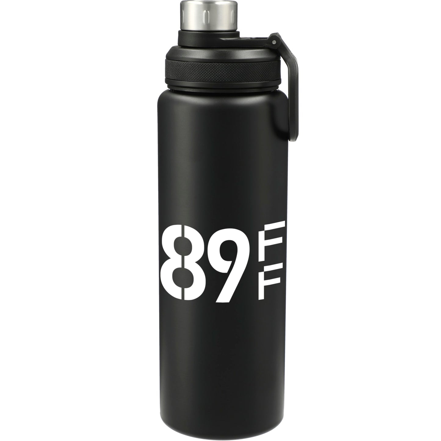 Front View of Black Vasco 32oz Stainless Steel Bottle