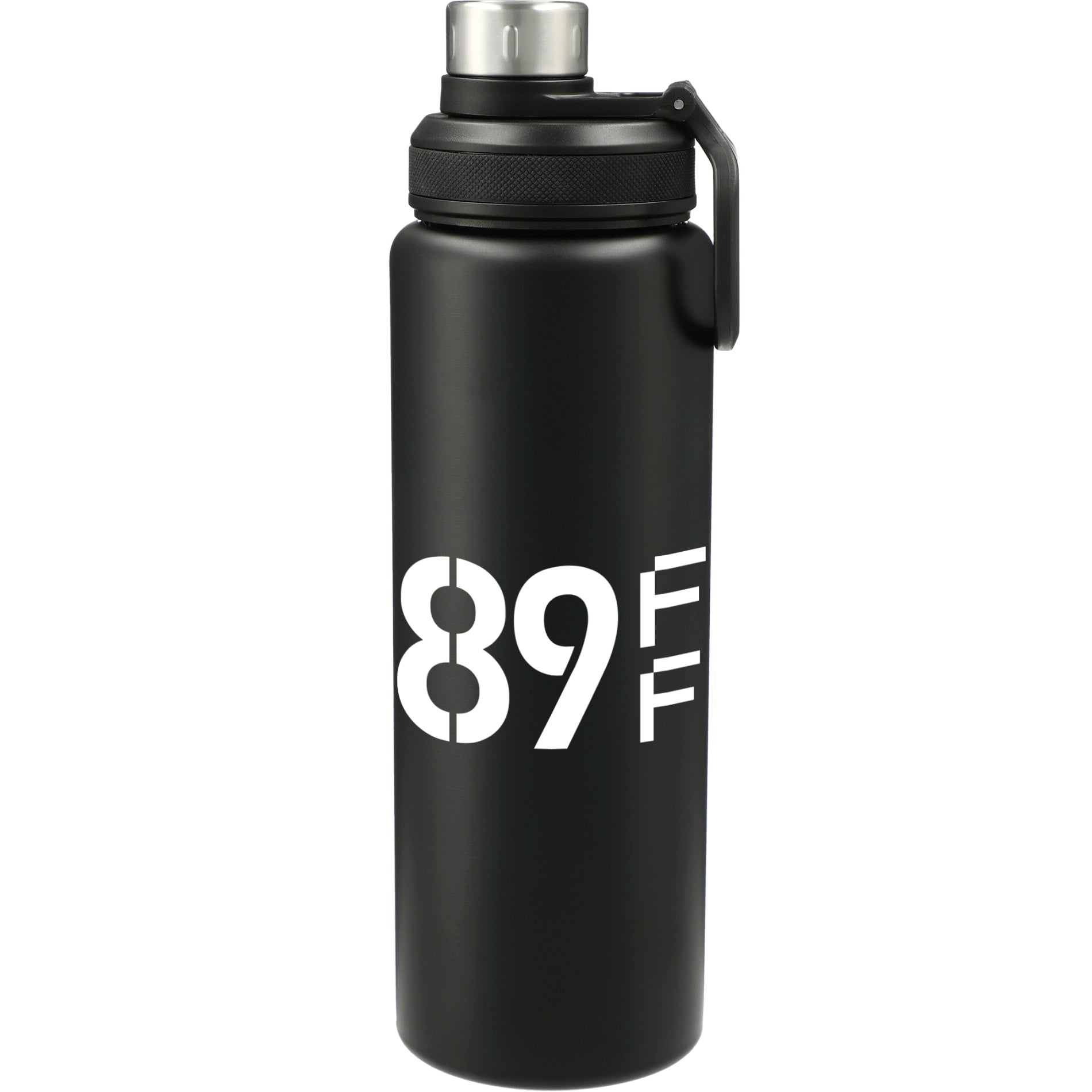Front View of Black Vasco 32oz Stainless Steel Bottle