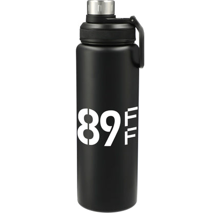 Front View of Black Vasco 32oz Stainless Steel Bottle