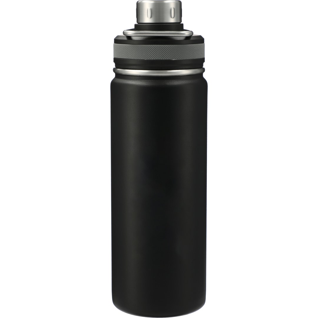 Front View of Black Vasco Copper Vacuum Insulated Bottle 20oz plain