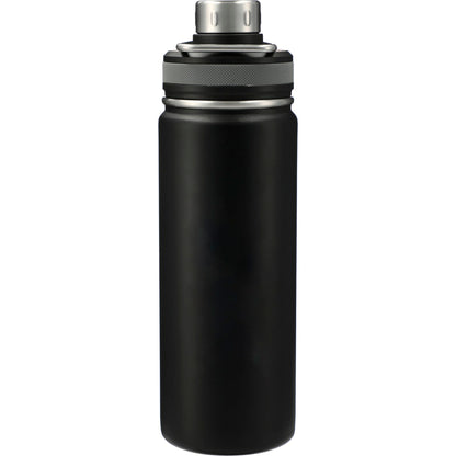 Front View of Black Vasco Copper Vacuum Insulated Bottle 20oz plain