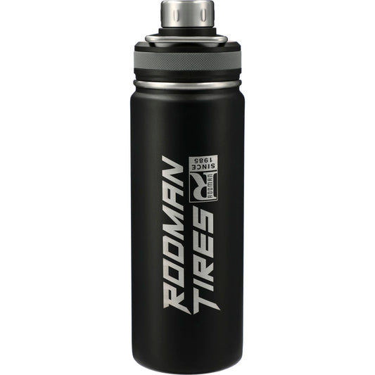 Front View of Black Vasco Copper Vacuum Insulated Bottle 20oz